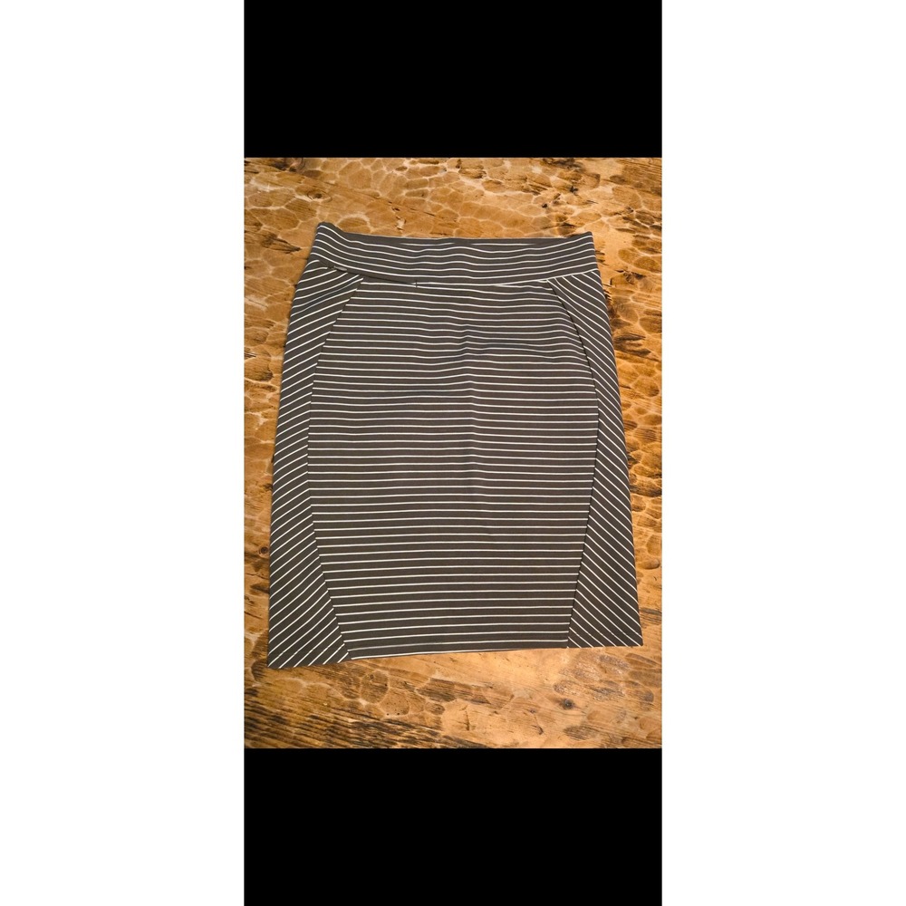 Toad&Co Transita Skirt 21 Inch Striped Pencil Skirt Small Grey T1842702